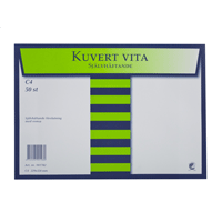 Kirjekuoria, C4,  Valkoinen, P/S, 50 kpl / pakkaus